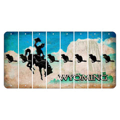 Wyoming Devils Tower Cut License Plate Strips (Set of 8)