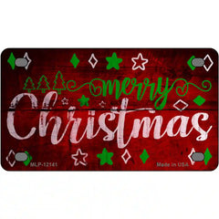 Merry Christmas Novelty Metal License Plate 4" x 2.2" (MLP)