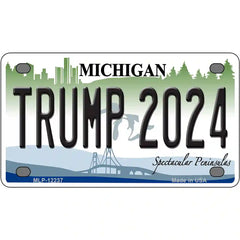 Trump 2024 Michigan Metal License Plate