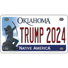 Trump 2024 Oklahoma Metal License Plate