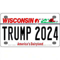 Trump 2024 Wisconsin Metal License Plate