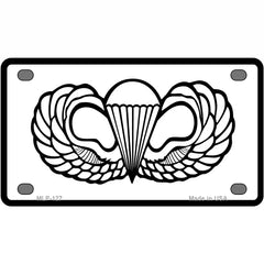 Parachute Badge Novelty Metal License Plate 4" x 2.2" (MLP)