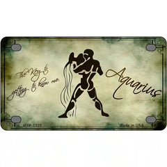 Aquarius Zodiac Novelty Metal License Plate 4" x 2.2" (MLP)