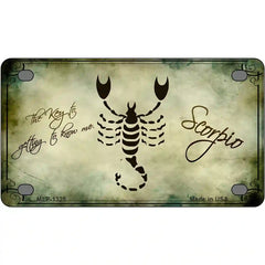 Scorpio Zodiac Novelty Metal License Plate 4" x 2.2" (MLP)