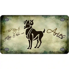 Aries Zodiac Novelty Metal License Plate 4" x 2.2" (MLP)