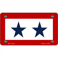 Blue Star Two Metal Novelty License Plate 4" x 2.2" (MLP)