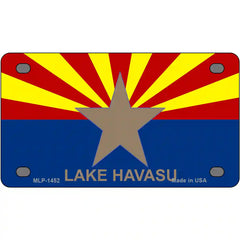 Lake Havasu Arizona State Flag Metal License Plate 4" x 2.2" (MLP)