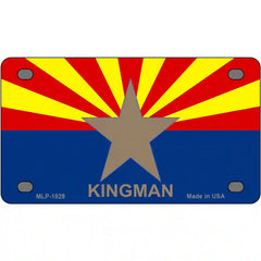 Kingman Arizona State Flag Metal License Plate 4" x 2.2" (MLP)