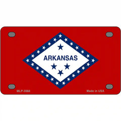 Arkansas State Flag Metal License Plate 4" x 2.2" (MLP)