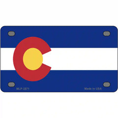 Colorado State Flag Metal License Plate 4" x 2.2" (MLP)