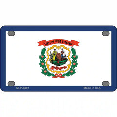 West Virginia State Flag Metal License Plate 4" x 2.2" (MLP)