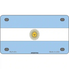 Argentina Flag Metal License Plate 4" x 2.2" (MLP)