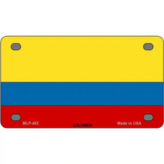 Colombia Flag Metal License Plate 4" x 2.2" (MLP)