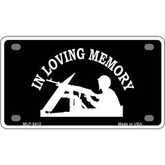 In Loving Memory Lookout Novelty Metal License Plate 4" x 2.2" (MLP)