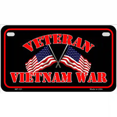 Vietnam War Veteran Novelty Metal License Plate 7" x 4" (MP)