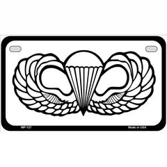 Parachute Badge Novelty Metal License Plate 7" x 4" (MP)