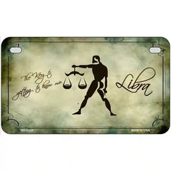 Libra Zodiac Novelty Metal License Plate 7" x 4" (MP)