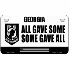 Georgia POW MIA Some Gave All Novelty Metal License Plate 7" x 4" (MP)