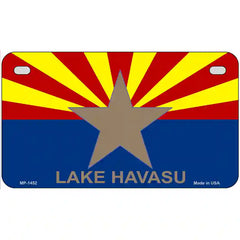 Lake Havasu Arizona State Flag Metal License Plate 7" x 4" (MP)