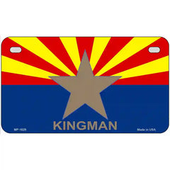 Kingman Arizona State Flag Metal License Plate 7" x 4" (MP)