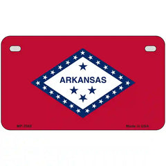 Arkansas State Flag Metal License Plate 7" x 4" (MP)