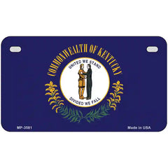 Kentucky State Flag Metal License Plate 7" x 4" (MP)