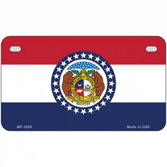 Missouri State Flag Metal License Plate 7" x 4" (MP)