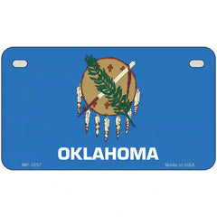 Oklahoma State Flag Metal License Plate 7" x 4" (MP)