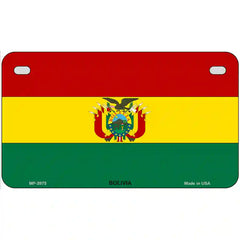 Bolivia Flag Metal License Plate 7" x 4" (MP)