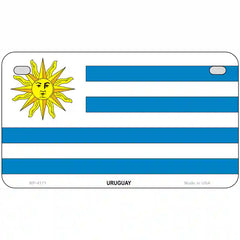 Uruguay Flag Metal License Plate 7" x 4" (MP)