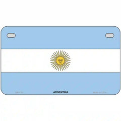 Argentina Flag Metal License Plate 7" x 4" (MP)