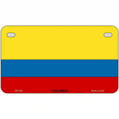 Colombia Flag Metal License Plate 7" x 4" (MP)