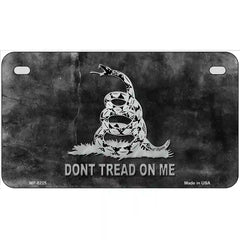 Dont Tread On Me Black Novelty Metal License Plate 7" x 4" (MP)