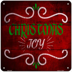 Christmas Joy Novelty Metal Square Sign 6" (MSQ)