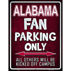 Alabama Metal Novelty Parking Sign Made in USA