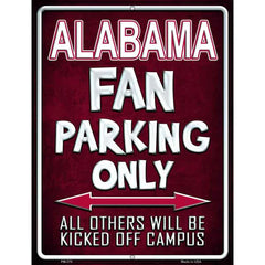 Alabama Metal Novelty Parking Sign Made in USA