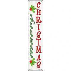 Merry Christmas Mistletoe Novelty Metal Street Sign 24" x 5" (ST)