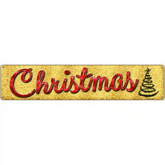 Christmas With Tree Novelty Street Sign 24" x 5" (ST)