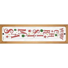 Merry Christmas Ornaments White Novelty Metal Street Sign 19" x 5.5" (WB-K)