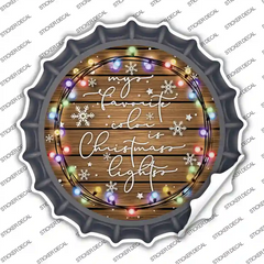 Christmas Lights Novelty Bottle Cap Sticker Decal Small