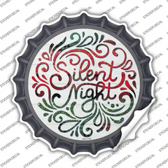 Silent Night Christmas Novelty Bottle Cap Sticker Decal Small