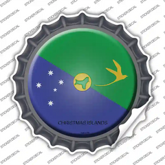 Christmas Islands Country Novelty Bottle Cap Sticker Decal Small