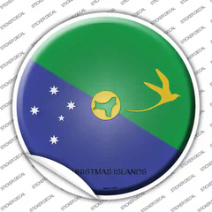 Christmas Islands Country Novelty Circle Sticker Decal Small