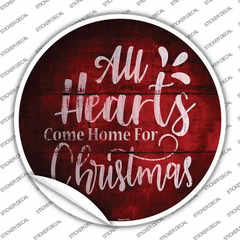 Come Home For Christmas Novelty Circle Sticker Decal Small