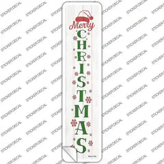 Merry Christmas White Novelty Narrow Sticker Decal Small