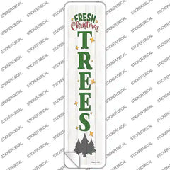 Fresh Christmas Trees White Novelty Narrow Sticker Decal Small