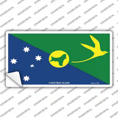 Christmas Island Flag Novelty Sticker Decal Small