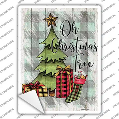 Oh Christmas Tree Novelty Rectangle Sticker Decal Small