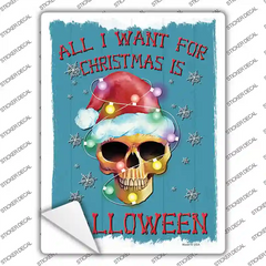 All I Want for Christmas is Halloween Novelty Rectangle Sticker Decal Small