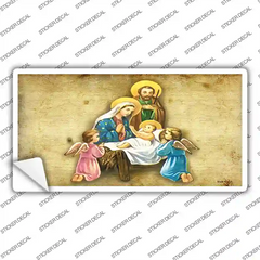 Christmas Manger Novelty Sticker Decal Small